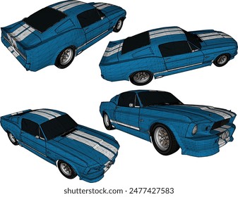 Vector silhouette illustration sketch, detailed design of a cool, flat Turno NOS racing sports car belonging to crazy rich and young entrepreneurs 