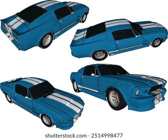 Esquema de ilustração de silhueta de vetor, projeto detalhado de um legal, plano Turno NOS carro esporte de corrida pertencente a empresários ricos e jovens loucos