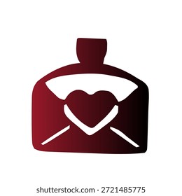 Vektorsilhouettengrafik für Valentine