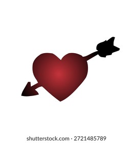 Ilustración de silueta de Vector para San Valentín