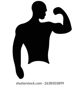 Vector silhouette illustrations of a man and a woman, standing or dancing, showcasing the human body as a black outline or shadow