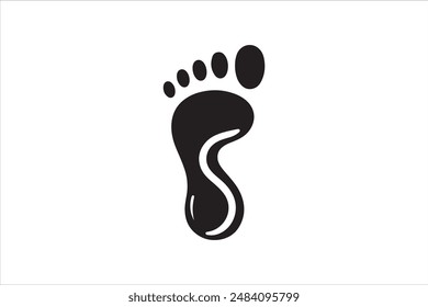Vector Silhouette Image of a Footprint