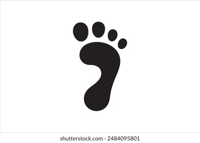 Vector Silhouette Image of a Footprint