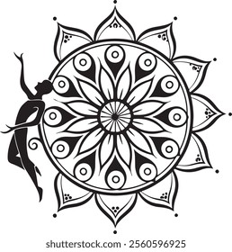 
A vector silhouette image of a maintains icon with a white beckground
