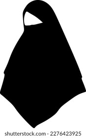Vector Silhouette Image of Muslim Woman with Hijab, Arab Woman. For Logo Template Icon Hijab Store Muslim Store etc. graphic illustration