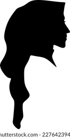 Vector Silhouette Image of Muslim Woman with Hijab, Arab Woman. For Logo Template Icon Hijab Store Muslim Store etc. graphic illustration