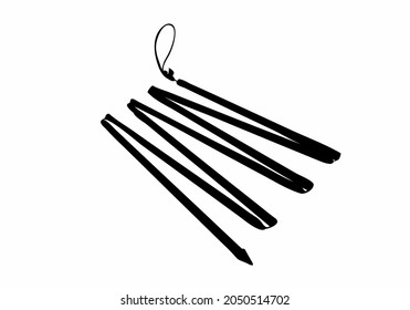 Silueta vectorial de los utensilios de cocina