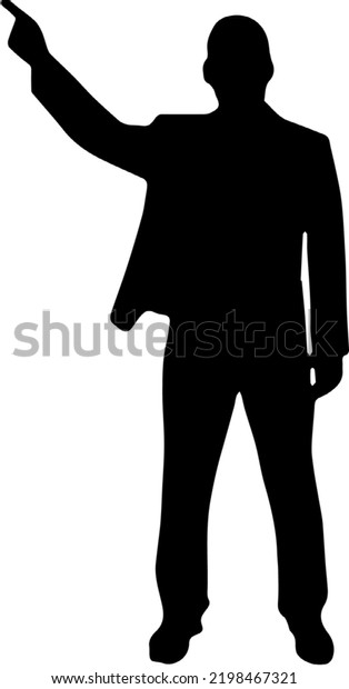 Vector Silhouette Leader On White Background Stock Vector (royalty Free 