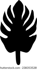 Silueta vectorial de una hoja - una planta