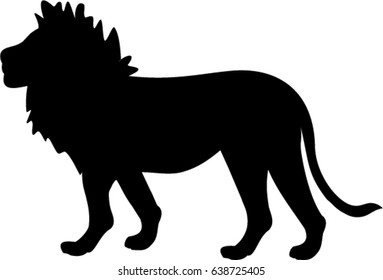 Vector silhouette of lion