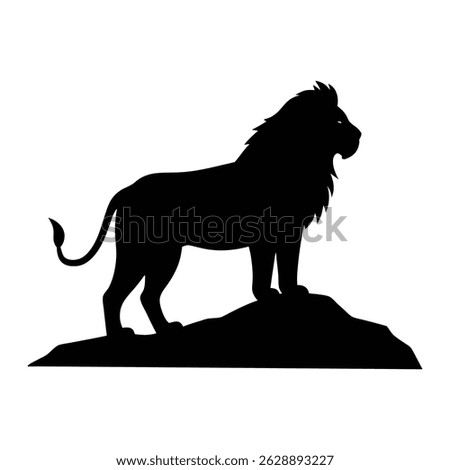 Vector silhouette of a lion 