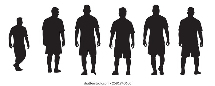 vector silhouette of a lionel messi, football player silhouettes