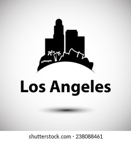 Vector silhouette of Los Angeles