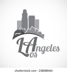 Vector silhouette of Los Angeles