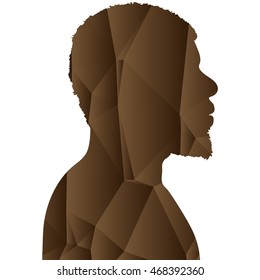 vector silhouette low poly style on white background