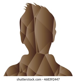 vector silhouette low poly style on white background