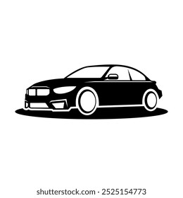 Vector silhouette of luxury and expensive car