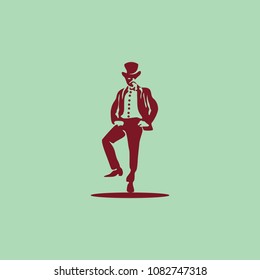 vector silhouette of mafia
