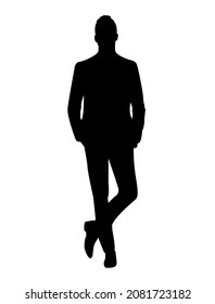 Silueta vectorial de un hombre con traje
