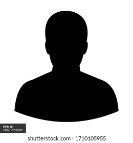 Vector silhouette of man with a white background.