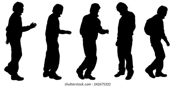 Vector silhouette of a man who walks.