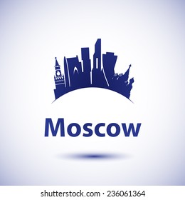 Vector silhouette of Moscow