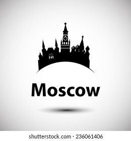 Vector silhouette of Moscow