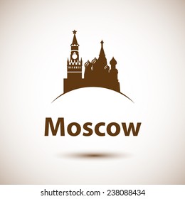 Vector silhouette of Moscow