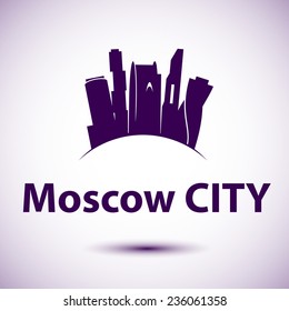 Vector silhouette of Moscow city