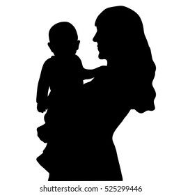 Woman Carrying Baby Silhouette Images, Stock Photos & Vectors ...