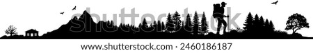 Similar – Image, Stock Photo Landscape with hiking trail in the Rißtal valley near the Eng Alm in Austria