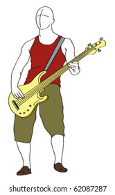 vector silhouette of musician