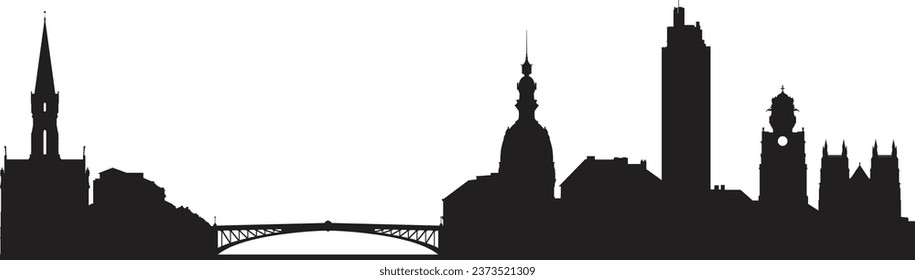 Vector silhouette of Nantes prepared and cleaned