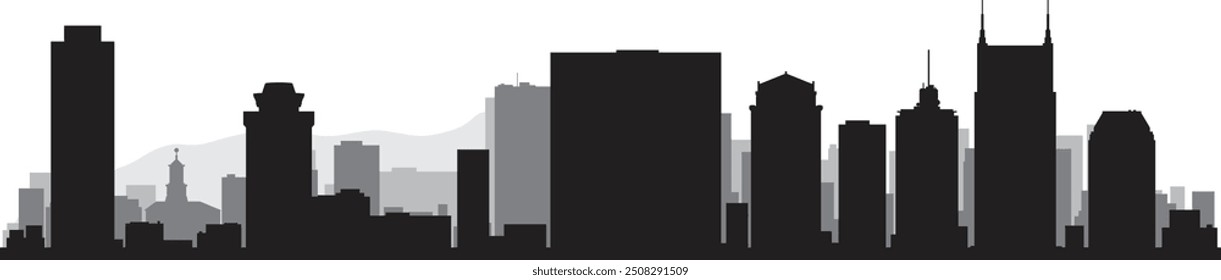Vector silhouette of Nashville prepared and cleaned