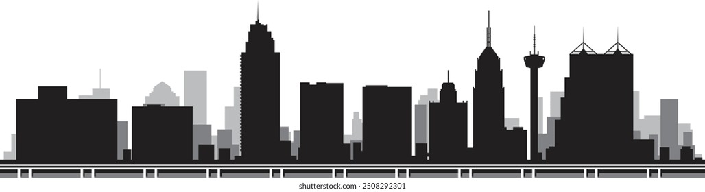 Vector silhouette of New Orleans prepared and cleaned