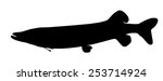 Vector silhouette of Northern Pike.