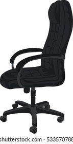 Vector silhouette of office chair on a white background
