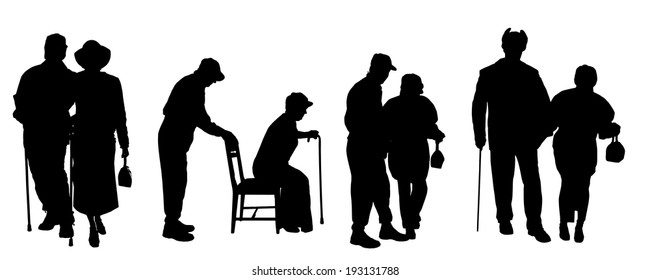 Vector Silhouette Man On Various Positions Stock Vector (Royalty Free ...