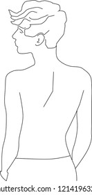 vector silhouette on white background