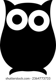 vector silhouette of an owl