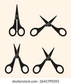 vector silhouette of a pair of scissors