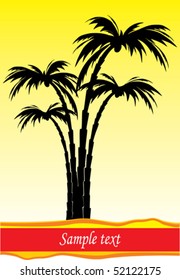  vector silhouette palm tree