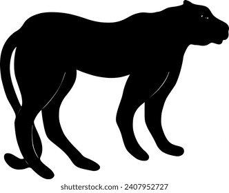 Vector silhouette of a panther, logo