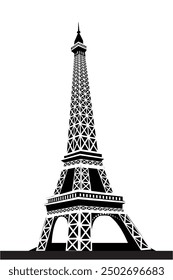 Una silueta de Vector del París Las Vegas, la Torre Eiffel, perfecta para la marca, el marketing o los diseños personalizados. Fácilmente editable para varios usos creativos