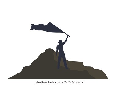 Vector silhouette of peaks on white background mountains.