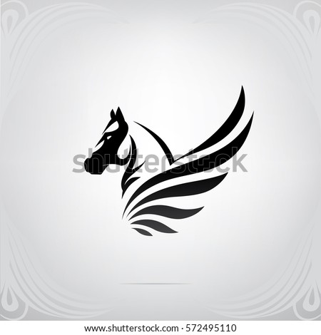 Vector silhouette of Pegasus