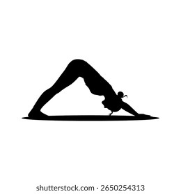 vector silhouette of people doing yoga in some yoga poses