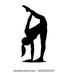 vector silhouette of people doing yoga in some yoga poses