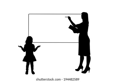 Vector Silhouette People White Signs Stock Vector (Royalty Free ...