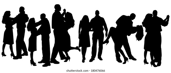 Group People Silhouette Vector Stock Vector (Royalty Free) 182618201